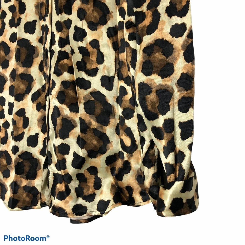 Topshop Leopard Print Button Down Shirt - Picture 4 of 8